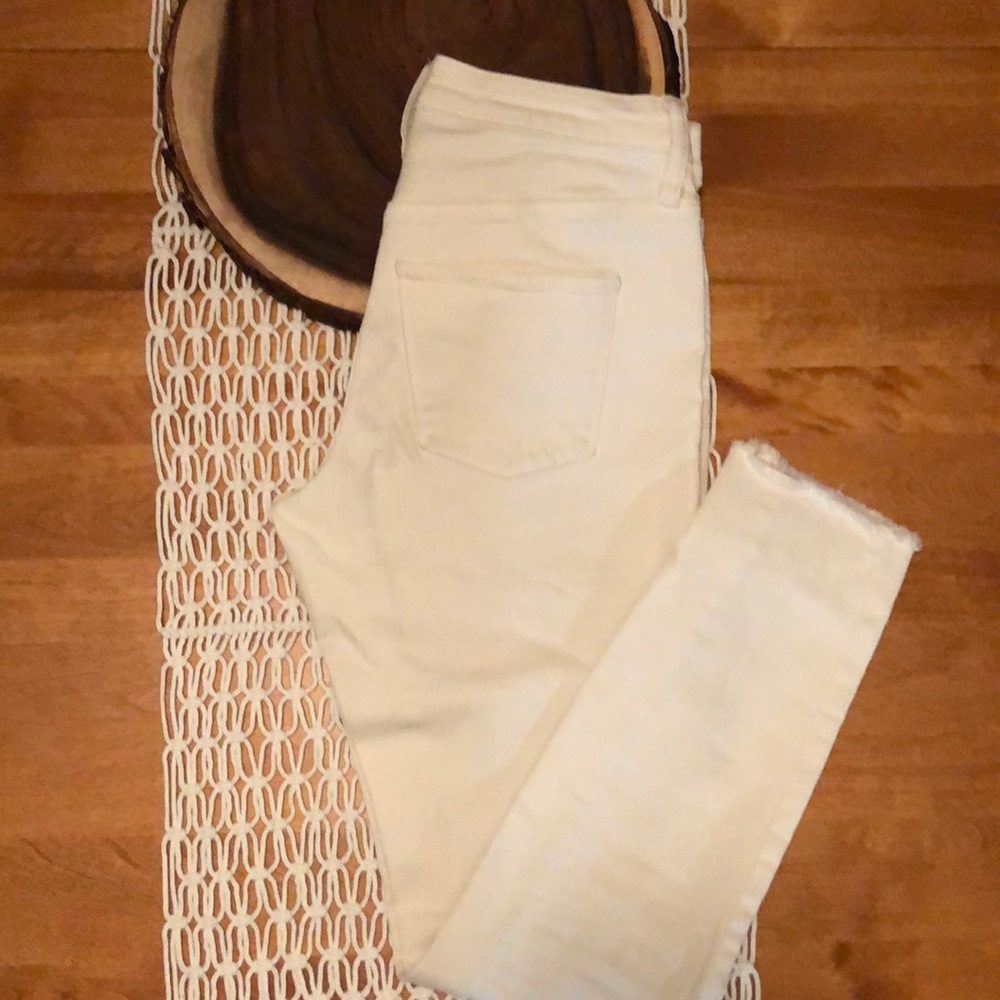 White button up jeans